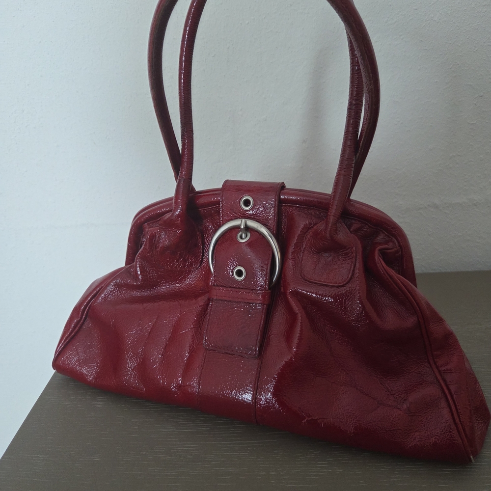 Red and Blue Patterned Handbag - Picture 2 of 5